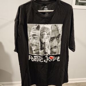 Poetic Justice Black Tupac Graphic Tee